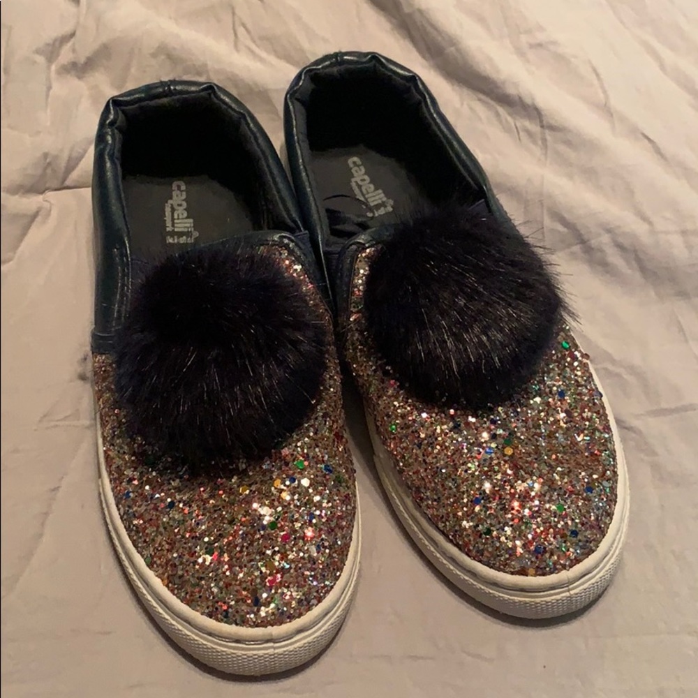 Little Girls Sparkle slip-ons
